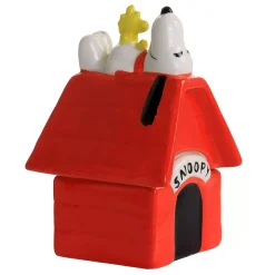 Gibson Home Peanuts Classical Dog House Snoopy And Woodstock Salt And Pepper Shaker Set