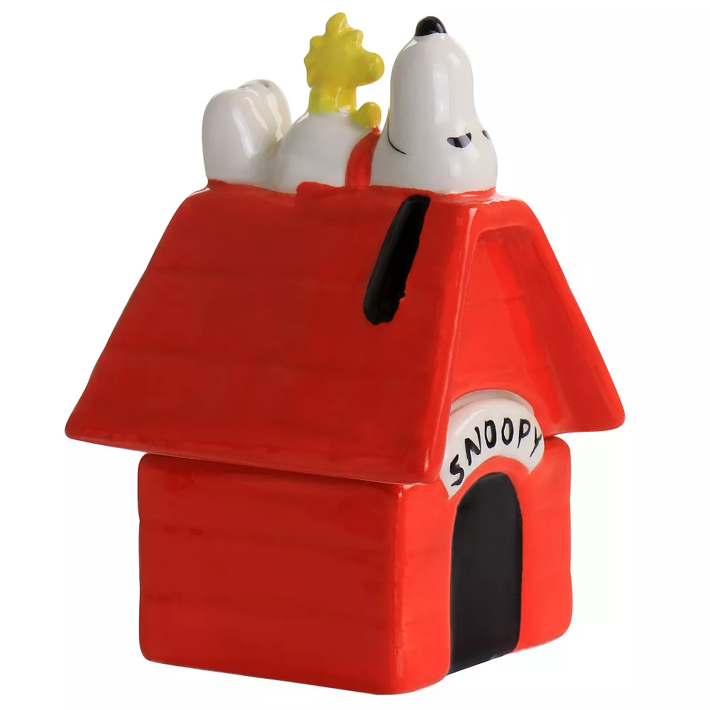 Gibson Home Peanuts Classical Dog House Snoopy And Woodstock Salt And Pepper Shaker Set 1 Gibson Home Peanuts Classical Dog House Snoopy And Woodstock Salt And Pepper Shaker Set