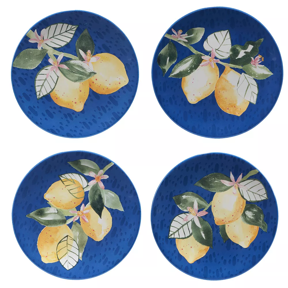 Certified International Lemonade 4-pc. Salad Plate Set 1 Certified International Lemonade 4-pc. Salad Plate Set