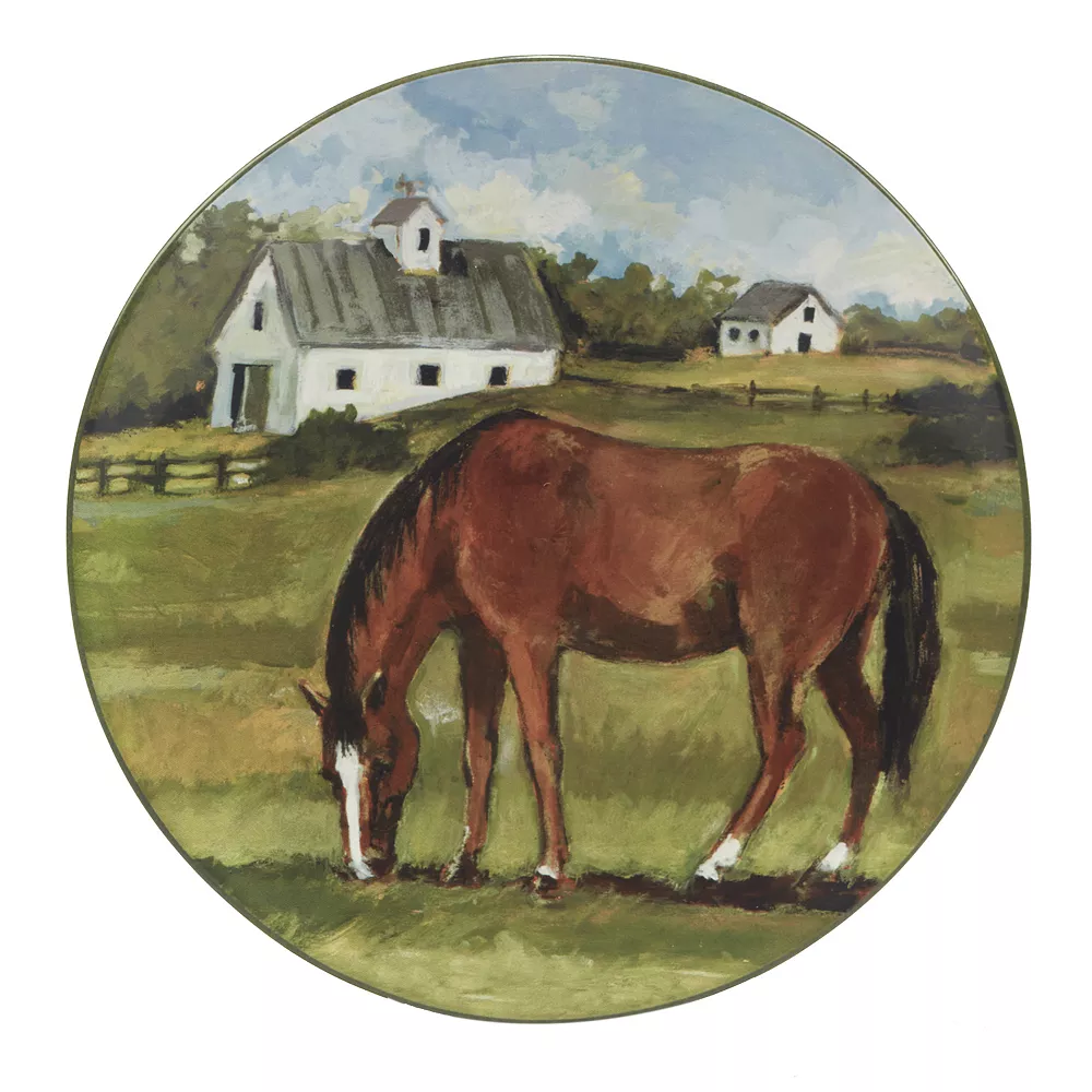 Certified International York Stables 4-pc. Dinner Plate Set 2 Certified International York Stables 4-pc. Dinner Plate Set - Image 2