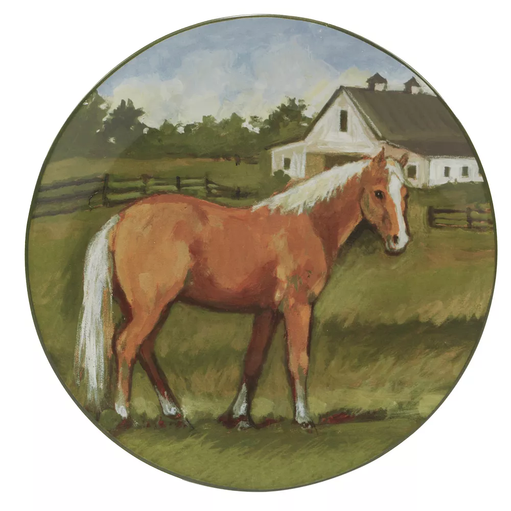 Certified International York Stables 4-pc. Dinner Plate Set 3 Certified International York Stables 4-pc. Dinner Plate Set - Image 3