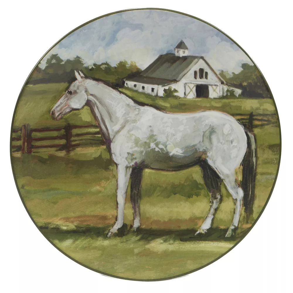 Certified International York Stables 4-pc. Dinner Plate Set 4 Certified International York Stables 4-pc. Dinner Plate Set - Image 4
