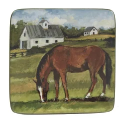 Certified International York Stables 4-pc. Canape Plate Set -Mikasa Sales 6177577 ALT3