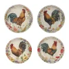 Certified International Floral Rooster 4-pc. Soup / Pasta Bowl Set
