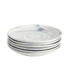 Juvale 6 Pack Grey Marble Ceramic Plates, 10 Inches, Microwave And Dishwasher Safe Grey Marbled Plates For Kitchen