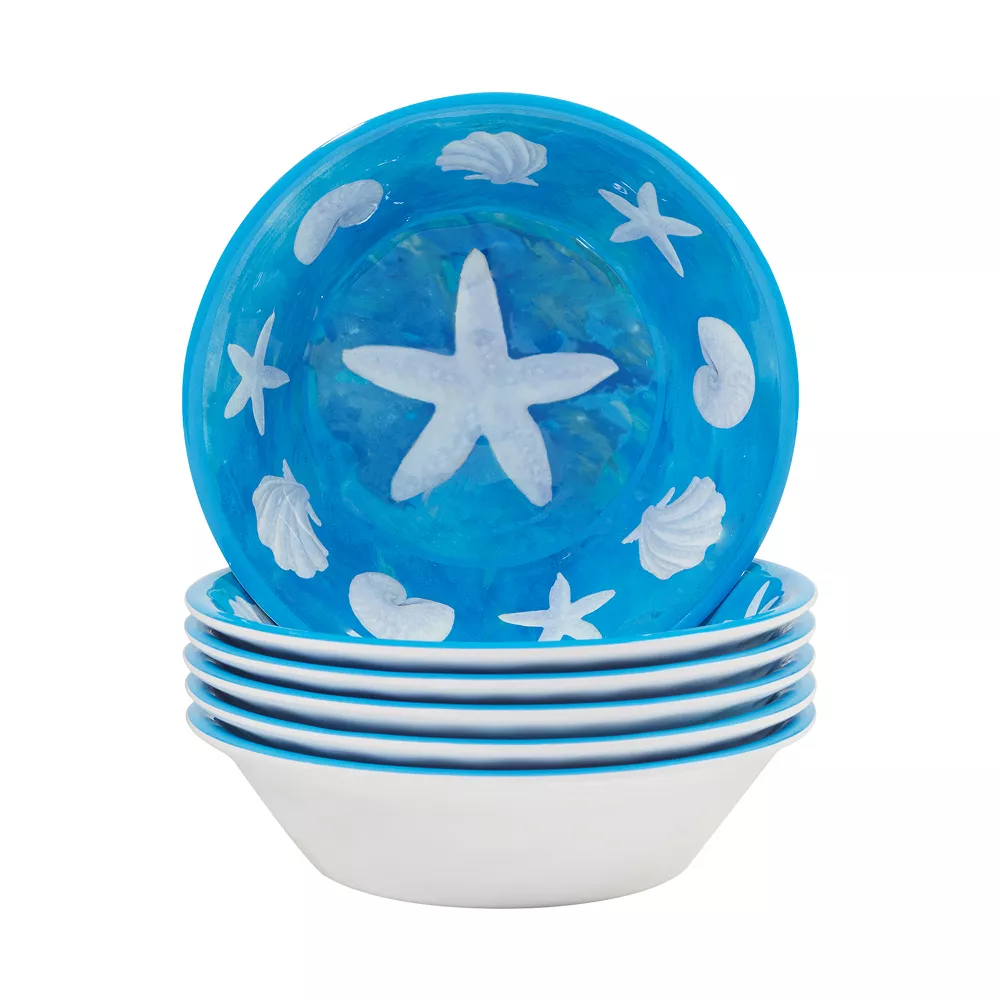 Certified International Ocean Beach 6-pc. Melamine All-Purpose Bowl Set 1 Certified International Ocean Beach 6-pc. Melamine All-Purpose Bowl Set